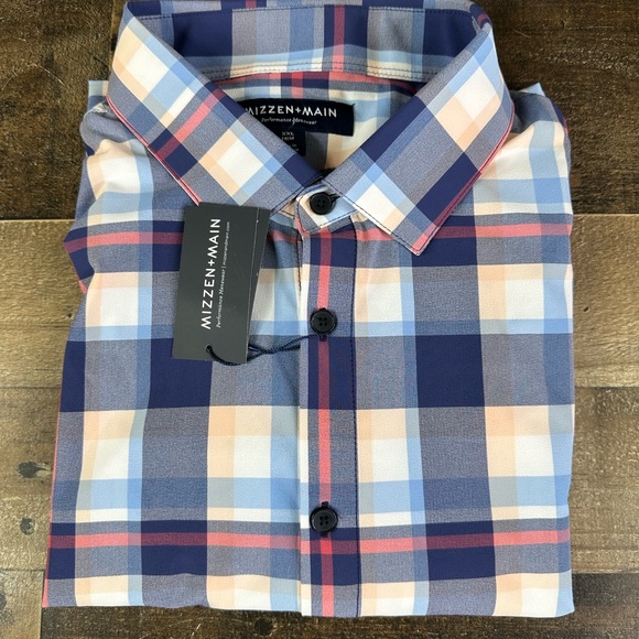 Mizzen+Main Weaver’s Flannel Plaid Button Up Shirt Multi Size XXL Retail 128 - Picture 1 of 11